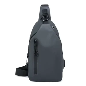 Multifunction Waterproof Men’s Chest Pack Outdoor Hiking Sling Bag Travel Crossbody Bag with USB Port Custom Logo