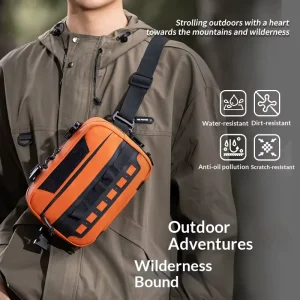 Multifunctional Durable Breathable Waterproof Burden Reduction Stowable Nylon Storage Bag for Fishing Outdoor Sports Men’s Chest