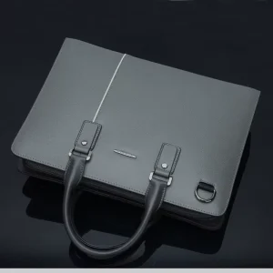 Multifunctional Men’s Genuine Leather Briefcase Soft Bag for Business Casual Use Document and Laptop Handbag