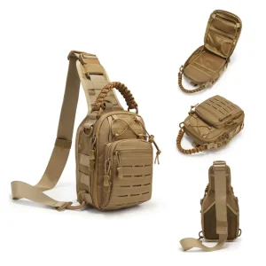 Multifunctional Tactical Laser Chest Bag Waterproof Portable Chest Bag for Outdoor Sports Travel Men’s Shoulder Crossbody Bag