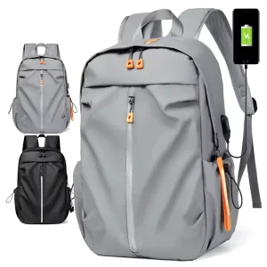 Multifunctional USB Charging Port Business Travel Lightweight Waterproof Casual Daypack Laptop Backpack