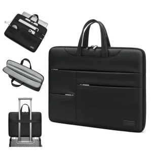 Multiple Pouch 16 Inch Laptop Bag for Men Office Commuting Water Resistant Laptop Sleeve for Men Women