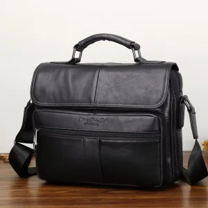 NEW Briefcase Male Messenger Bag Men Shoulder Travel Handbag Men’s Genuine Leather Bag Crossbody Bag