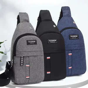 New Arrival Custom Men’s Crossbody Bag Shoulder Sling Bag Solid Color Arm Bag Belt