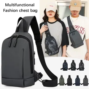 New Arrival Handbags Waterproof PU Leather Crossbody Chest Bag Anti Theft Men’s Sports Crossbody Messenger Bag