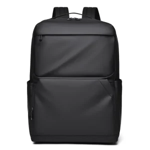 New Arrival Men’s Business Backpack Softback Minimalist Large Capacity Lightweight Waterproof Laptop Bag USB Zipper Closure Film