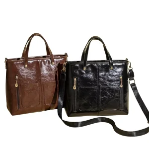 New Arrival Men’s Fur Bag Stylish European American Style Shoulder Bag Large Capacity Vintage Tote Simple Crossbody Design