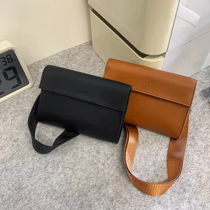 New Arrival Men’s Small PU Leather Fashionable Messenger Bag Waterproof New Fashionable Vintage Small PU Leather Bag