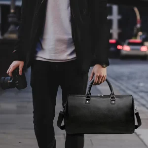 New Arrival Men’s Travel Duffle Bags Durable PU Leather Waterproof Carry on for Travel
