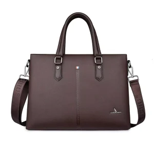 New Business Conference Men’s Bag Soft Pu Leather Business Bag Man’s Handbag Horizontal Computer Briefcase Shoulder Bag