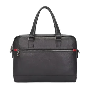New Business Genuine Leather Soft Bag Men Waterproof 14inch Laptop Briefcase Crossbody Single Shoulder