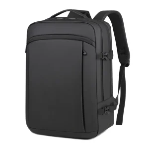New Customization Waterproof Anti Theft Oxford Laptop Backpack Zipper Letter USB Charging Port Polyester Lining