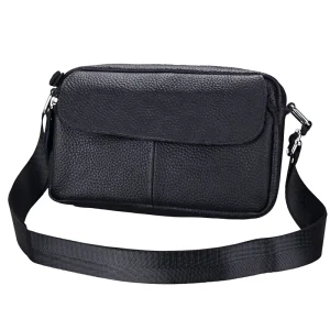 New Design Fashion Men Business Bag Accept Custom Logo Genuine Leather Crossbody Bag Messenger Bag Men