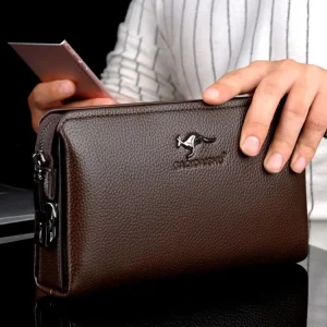 New Design Large Capacity Pu Leather Business Password Lock Wallet for Man