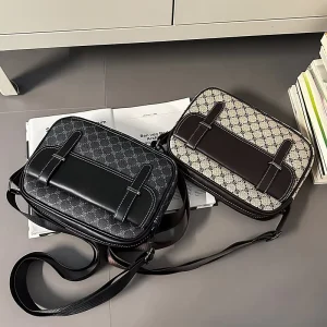 New Design Luxury Messenger Bag PU Leather Messenger Crossbody Women Bag Color Printing Logo Custom Messenger Bags for Men