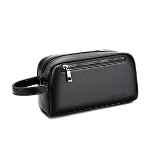 New Design Men’s PU Leather Clutch Bag Large Capacity Business Handbag with Logo Decoration Fashionable Summer Winter Use