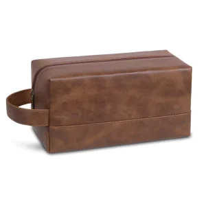New Design Polyurethane Leather Dopp Set Travel Amenity Bag Large Capacity Shaving Bag Men’s Cosmetic Bag UK2005