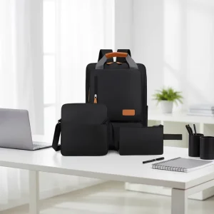 New Design Simple College Schoolbags Large Capacity Laptop Backpacks Casual Three piece Business Bags Practical Men’s Backpacks