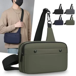New Design Stylish Solid Color Minimalist Men’s Shoulder Bag Factory Price Lightweight Daily Outdoor Crossbody Bag
