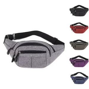 New Design Unisex 4 Zipper Oxford Phone Cross Body Business Money Outdoors Bags