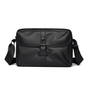 New Design Waterproof Casual Light-Weight Crossbody Bag Durable Large Capacity Messenger Bag for Men With Buckle Decoration