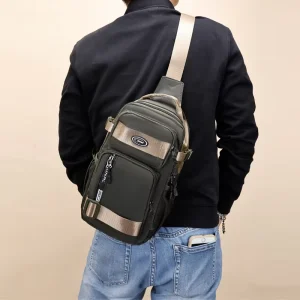 New Designer Custom Logo Men’s Multifunctional Portable Fashion Chest Bag Shoulder Crossbody Casual Messenger Bag