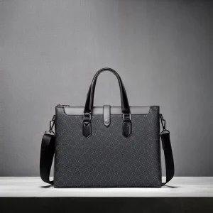New Designer High Quality 14 Inch Men’s Messenger Bag PVC Waterproof Hard Briefcase Laptop Bag for Men