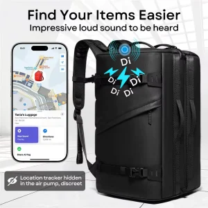 New Durable Waterproof Business Laptop Backpack Supports Apple Find My Battery Powered Large Capacity Men’s Travel Bags