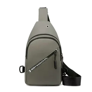 New Fashion Daily Activities Men’s Chest Bag New Simple Multi layer Leisure PU Portable Bag