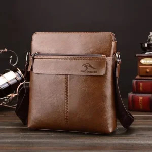 New Fashion Design Genuine Leather Men’s Messenger Bag Business Anti Theft Waterproof Summer Spring with Custom Logo