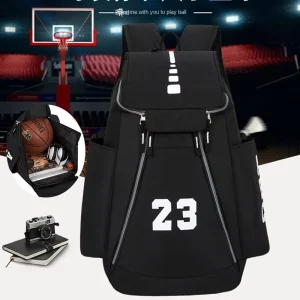 New Fashion Men’s Backpack Basketball Soccer Bag for Student & Training Camp Custom Logo Waterproof Sports Bag Large Capacity