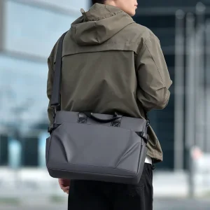 New Fashion Men’s Soft Bag Large Capacity Super Lightweight Waterproof PU Business Elite Laptop Briefcase Casual Handbag Leisure