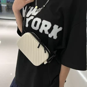 New Fashion Pu Ladies Shoulder Bag Box Purses and Handbags for Women Crossbody Simple Shoulder Men’s Messenger Bag