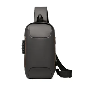 New Fashion Support Phone Charge Waterproof Anti Theft Lightweight Chest Bagmen Crossbody Men’s Sling Bag for Outdoor
