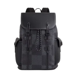 New Fashionable Men’s Vintage Lightweight Trendy Casual Computer Laptop Bag Large Capacity Premium PU Waterproof Business Travel