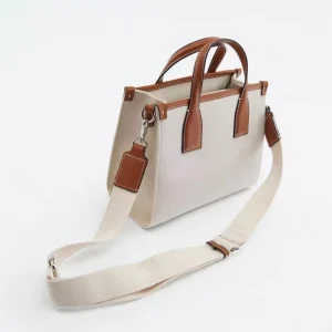New Fashionable Travel Large Capacity Outdoor Work Retro Mini OL Style City Bag Canvas Handheld Crossbody Bag