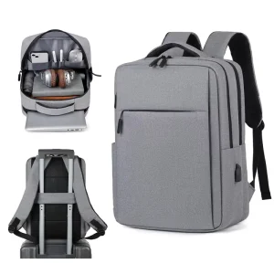 New Fashionable Trendy Men’s Customable Simple Leisure Lightweight Breathable USB Laptop Backpack for Business Office