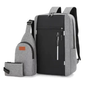 New Fashon Men Casual Computer Waterproof School Rucksack Bag Customized logo Polyester Laptop Backpack
