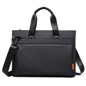 New Genuine Leather Durable Large Capacity Casual Men’s Handbag Business Travel Laptop Bag Crossbody Briefcase Polyester