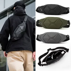 New Hard Shell Chest Bag For Men Outdoor Crossbody Bag Trendy Sports Bag Casual Waist Pack Men’s Backpack