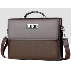 New Laptop PU Leather Bag for Men Office Briefcase Laptop Hand Bag
