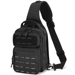 New Laser Cut 1000D Waterproof Nylon Tactical Molle Crossbody Sling Chest Bag Men’s Shoulder Bag