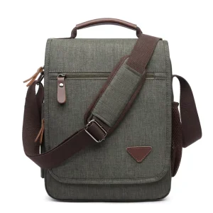 New Men’s Bag Casual Shoulder Bag Trendy Messenger Bag for Men Water-Repellent Polyester Handbag