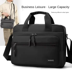 New Men’s Casual Fashion Nylon Business Advanced Sense Single Shoulder Horizontal Large Capacity Waterproof All Seasons