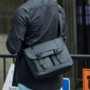 New Men’s Crossbody Bag Business Commuting Simple Messenger Bag Water Resistant Workwear Style Shoulder Bag