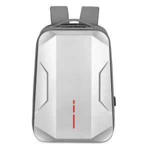 New Men’s Daily Business Work Laptop Backpack Mechanical Hard Shell Multi Pocket Cool Boy Shoulder Laptop Bag