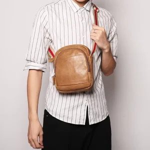 New Men’s Leather Bag Genuine Leather Bag Fashionable Leather Crossbody Bag