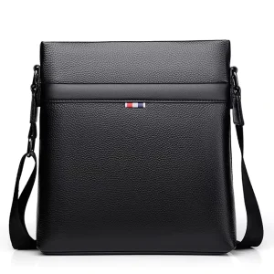 New Men’s Leather Business Casual Vintage Fashion One-shoulder Crossbody Messenger Bag High-quality Multi-pocket Soft Small All