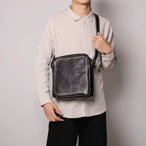 New Men’s Leather Shoulder Bag Fashionable Women’s Crossbody Bag Leisure Leather Bag