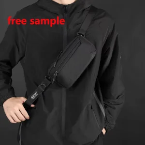 New Men’s Nylon Sports Running Waist Bag Side Belt Hip Leg Messenger Bum Sling Chest Crossbody Bag for Outdoor Travel